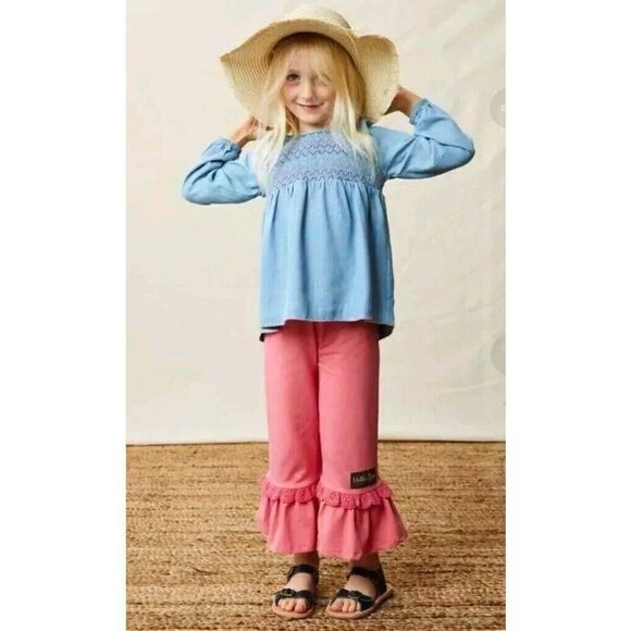 Matilda Jane Enchanted Garden Fripp Island Desert Rose Big Ruffles Size 8 - Picture 1 of 7